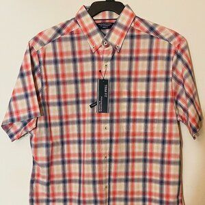 Men's Roundtree & Yorke Trim Fit Short Sleeve Casual Shirt